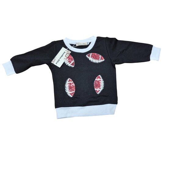 Girls Football Sequin Bell Bottom Outfit Toddler/Kids 2/3 - Picture 4 of 7